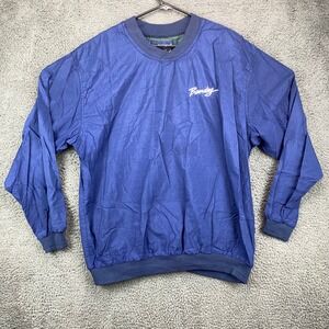 Vtg Swingster Blue Pullover Windbreaker Jacket Men Size L Golf Lightweight Nylon